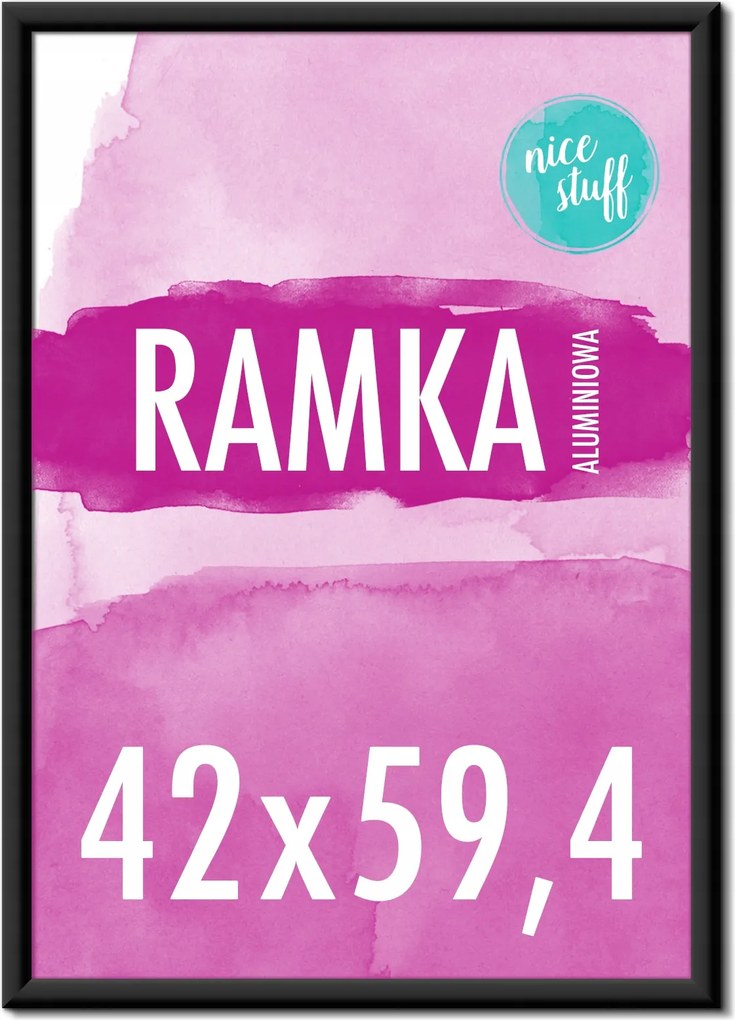 Képkeret A2 42x59,4 Alumínium képkeret fekete keret
