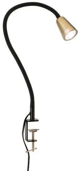 Orion - Állítható csíptetős asztali lámpa DOTTY 1xGU10/10W/230V sárgaréz/fekete