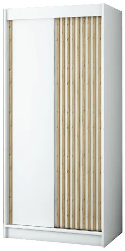 Ruhásszekrény 100 cm Ladonna (matt fehér). 1045692