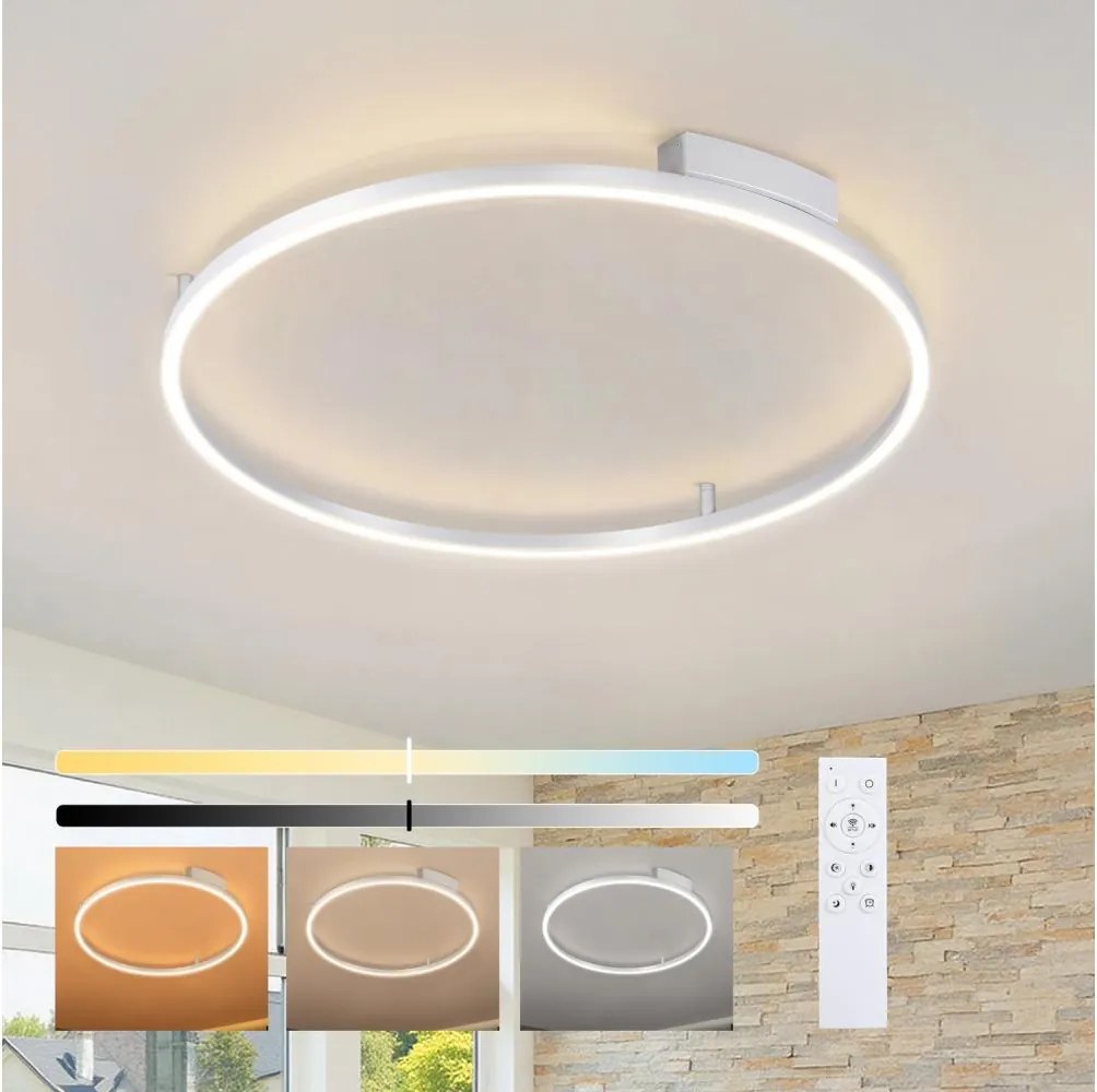 Brilagi - LED dimmelhető lámpatest PORTOFINO LED/60W/230V Ø 80 cm ezüst +távirányító