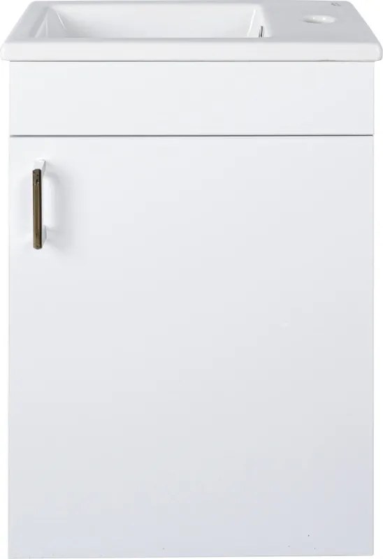 VivaStyle NIKA - fali függesztett - fürdőszobabútor CeraStyle 71100 porcelán mosdóval 42 x 24 cm