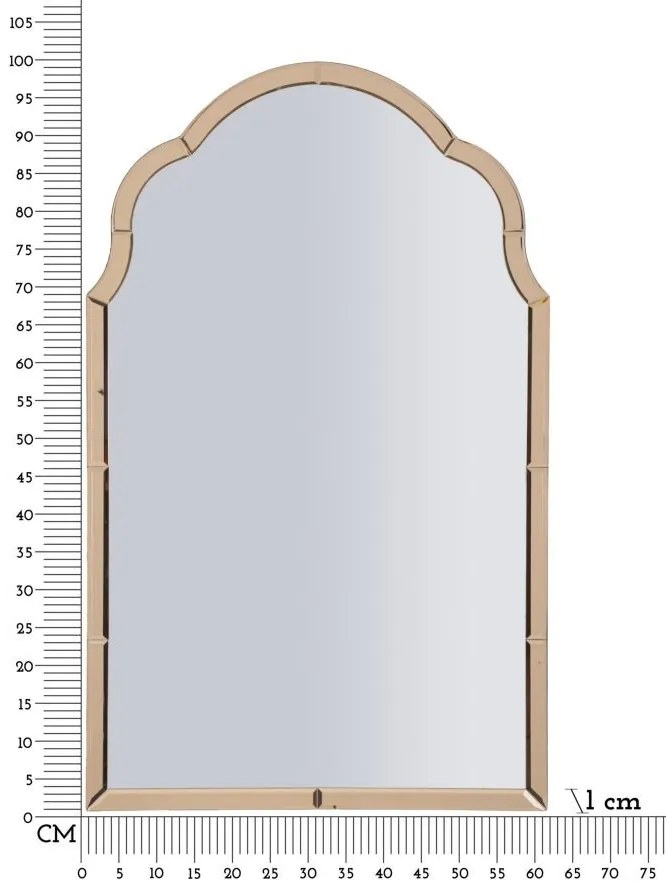 Tanger fali tükör rózsaszín 62x1x100 (belső tükör mérete 55x94)cm
