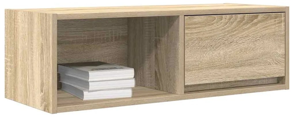 2 db sonoma tölgy színű szerelt fa TV-szekrény 80x31x25,5 cm