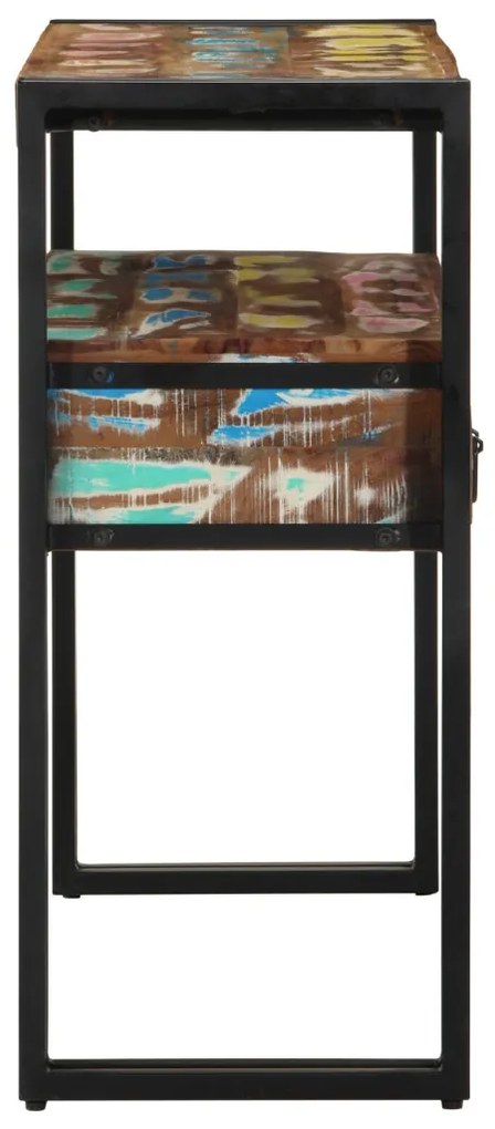 Végasztalok Többszínű 90x33x75 cm Tömör újrahasznosított fa és fém