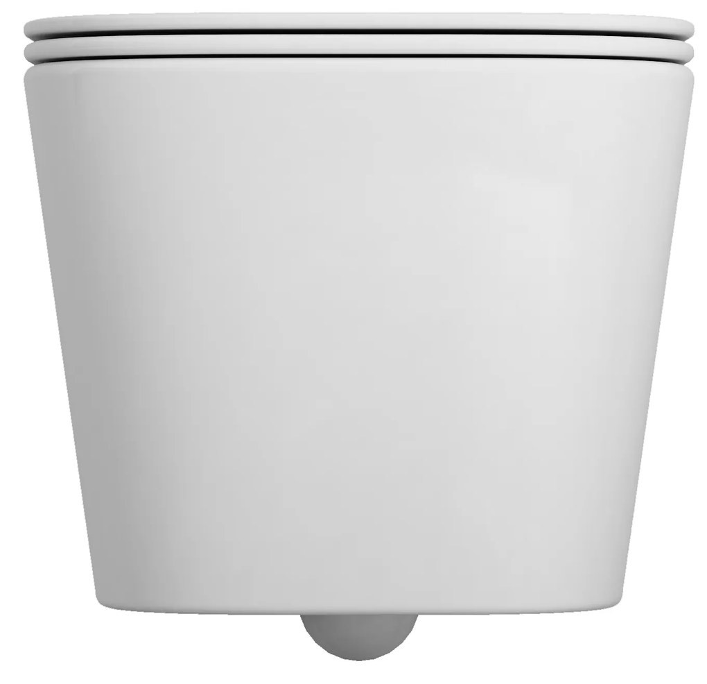 Invena Paros, falra akasztható WC csésze Rimless 465x350x360 mm + SLIM wc ülőke lassan záródó, fehér fényes, INV-CE-90-001-W