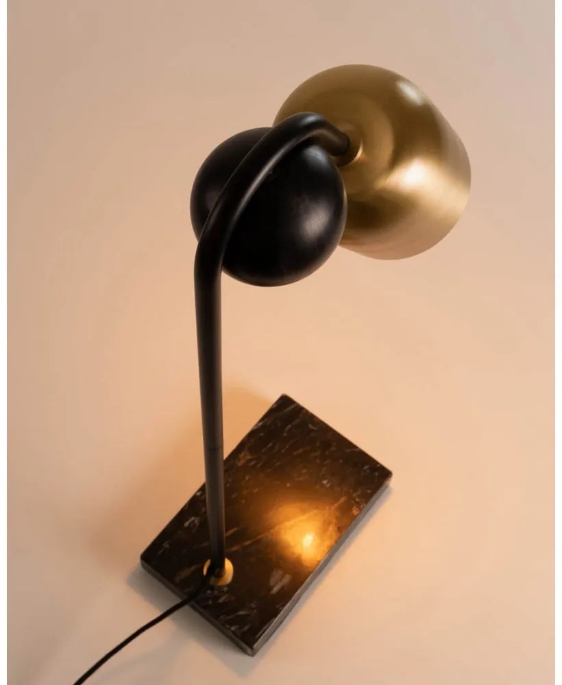 Fekete-aranyszínű asztali lámpa (magasság 60 cm) Natsumi – Kave Home