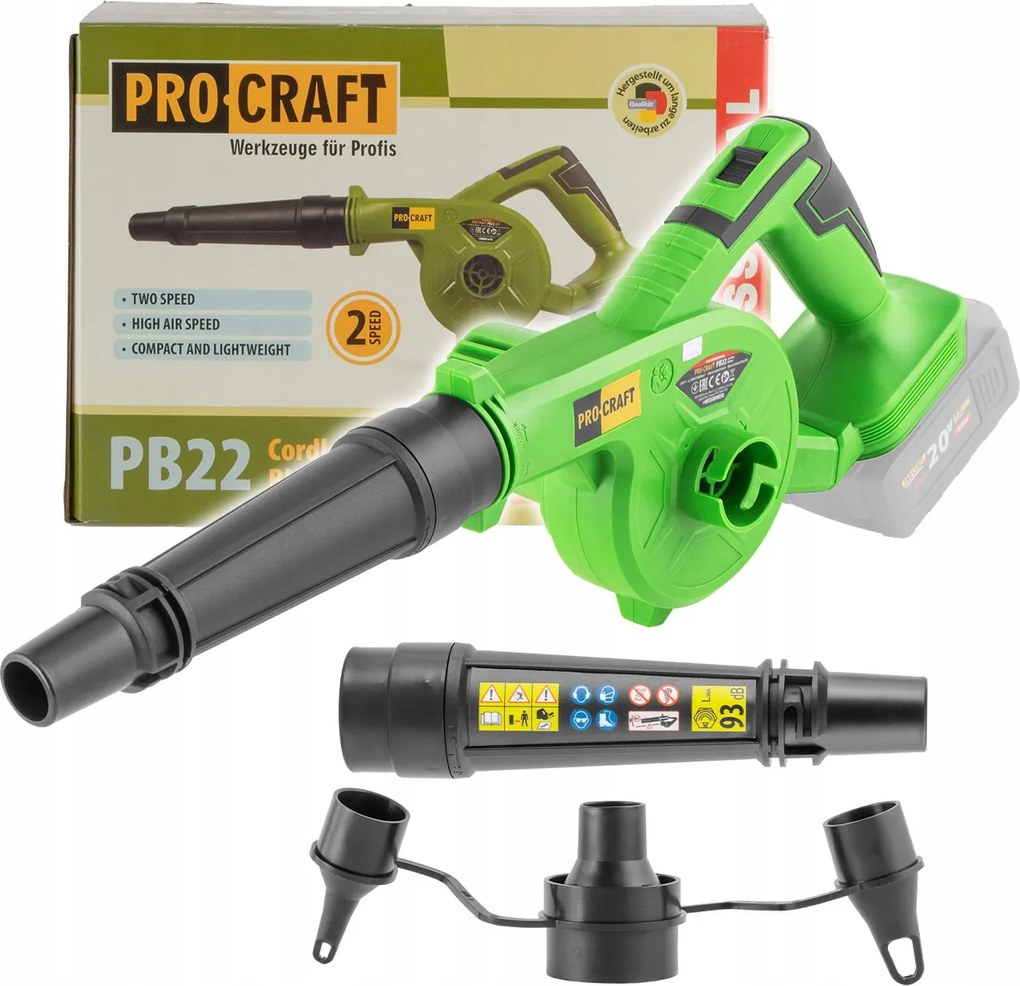 Akkus lombfúvó Procraft PB22 (akkumulátor és töltő nélkül)