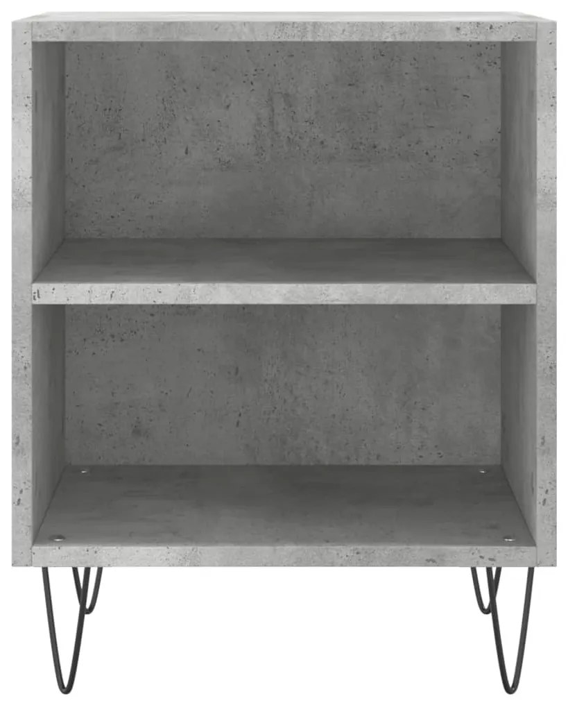Betonszürke szerelt fa éjjeliszekrény 40x30x50 cm