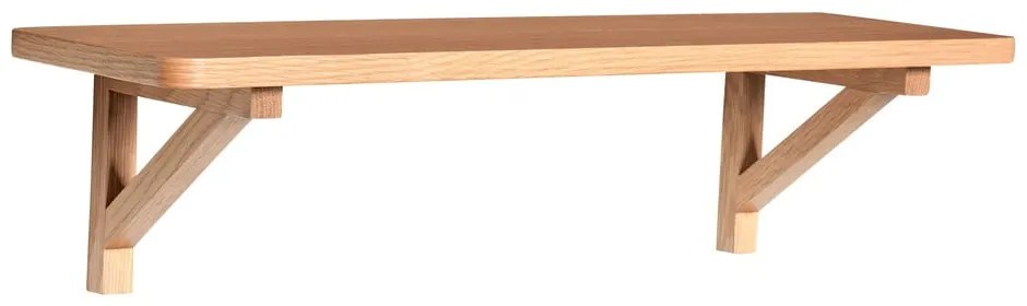 Natúr színű fali polc tölgyfa dekorral 60 cm Arki – Hübsch