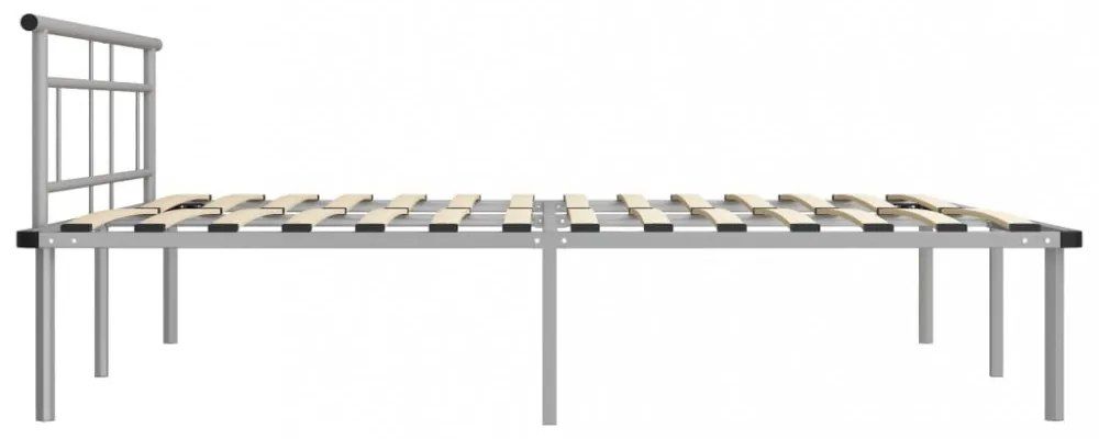 szürke fém ágykeret 180 x 200 cm