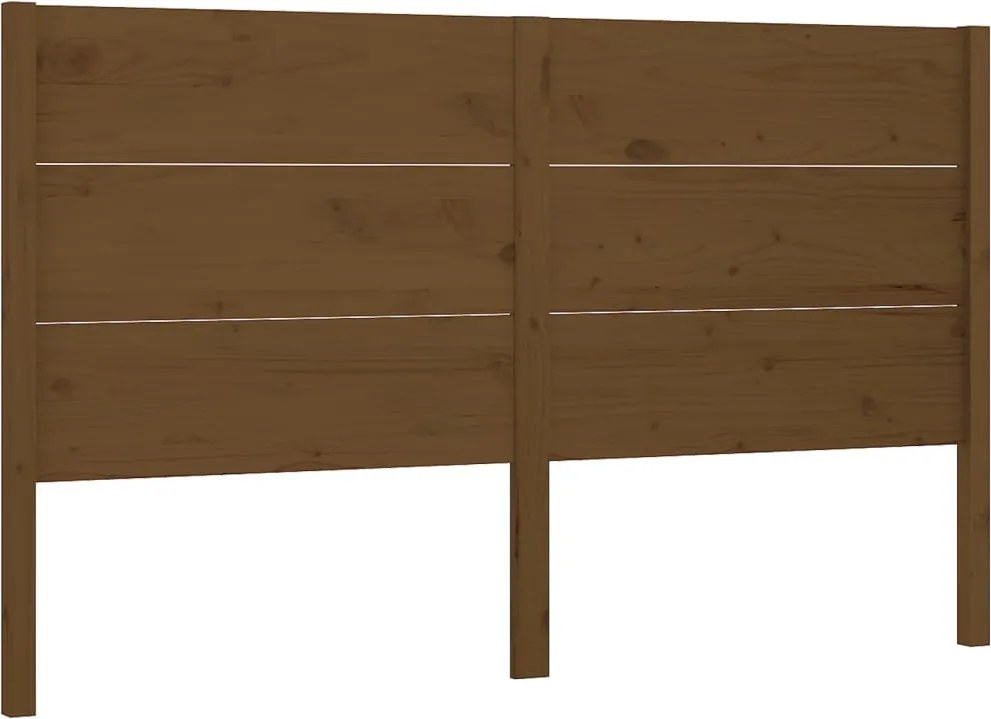 vidaXL mézbarna tömör fenyőfa fejtámla 126 x 4 x 100 cm