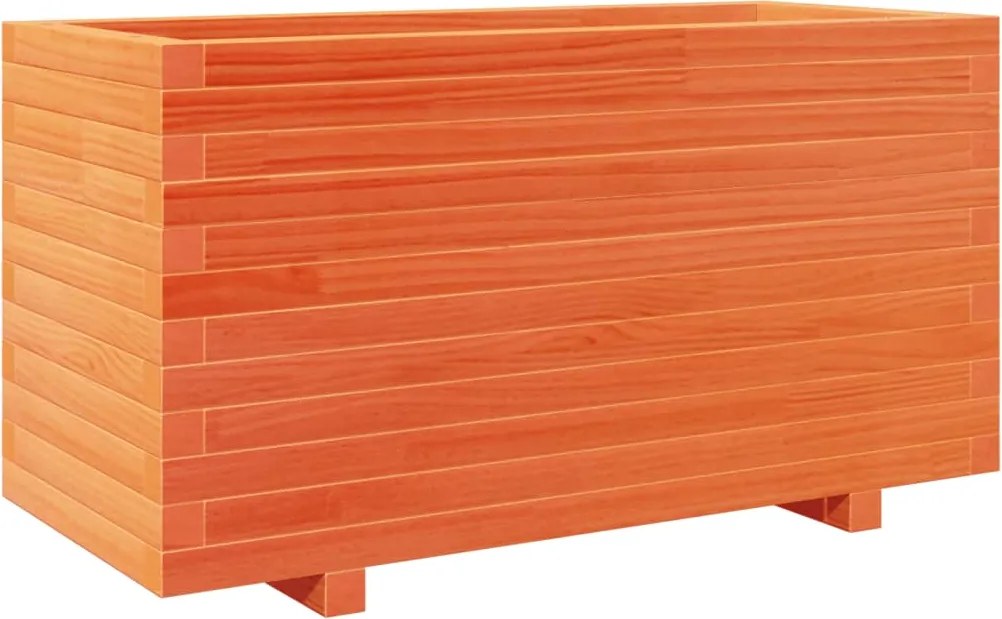 vidaXL viaszbarna tömör fenyőfa kerti virágtartó 90 x 40 x 49,5 cm