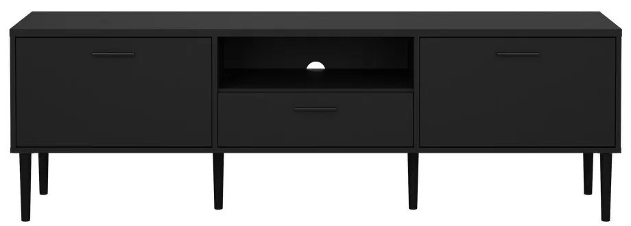Fekete TV-állvány 177x57 cm Media – Tvilum