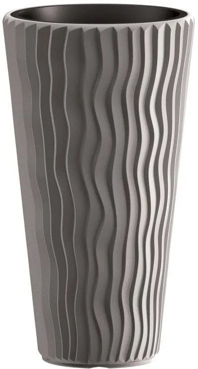 Prosperplast SANDY SLIM virágcserép szürke 39 cm