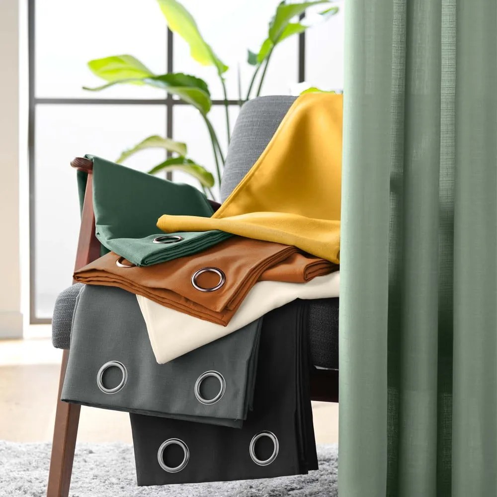 Barna függöny 140x260 cm Soline – douceur d'intérieur