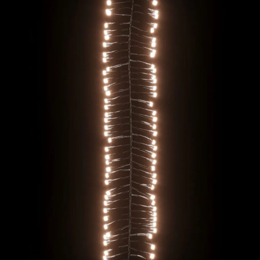 meleg fehér fényű fürtös PVC LED-szalag 1000 LED-del 11 m