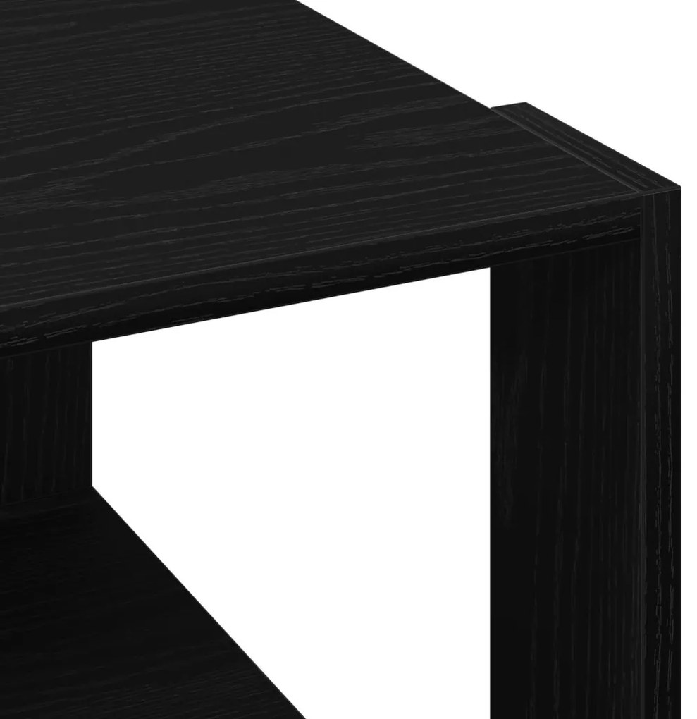 Fekete tölgy Kávézóasztal 85x55x31 cm Műanyag