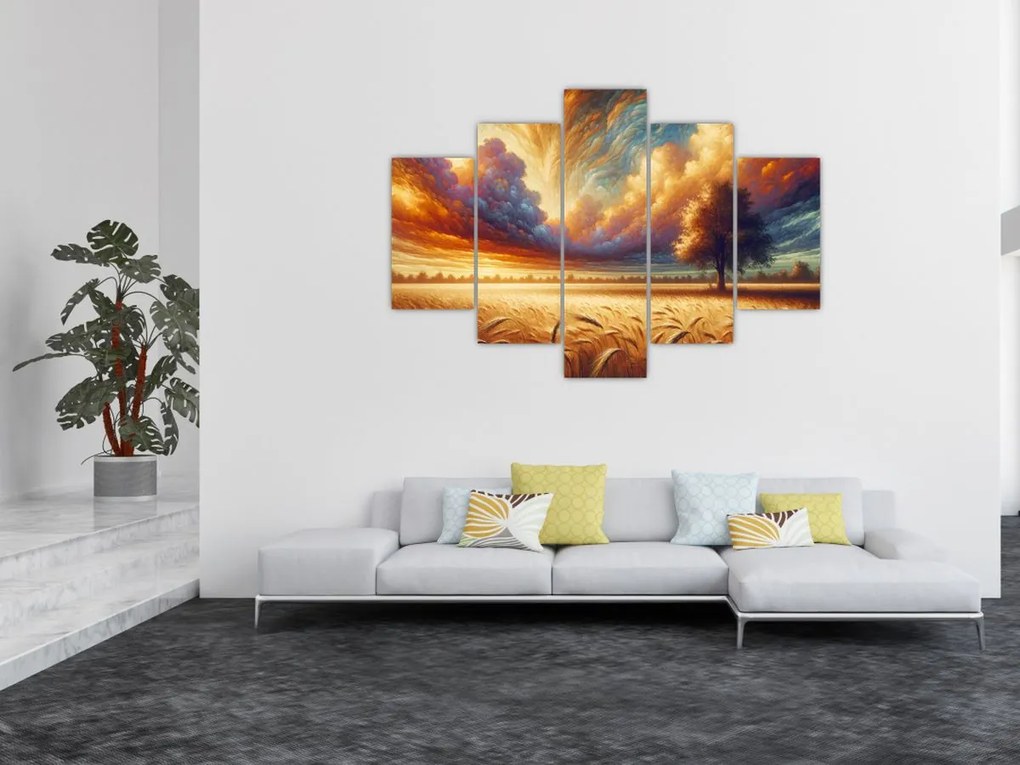 Kép – Fa a mezőn (150x105 cm)