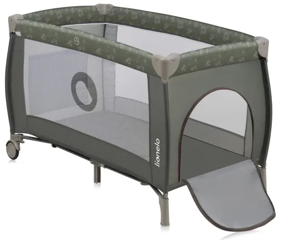 Lionelo - SVEN PLUS utazóágy, bézs/olíva