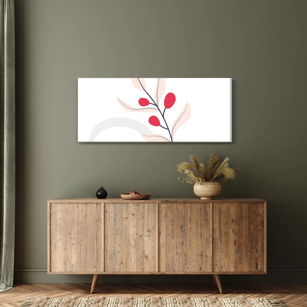 Kép - Rózsaszín virágos absztrakció N⁰3 (120x50 cm)