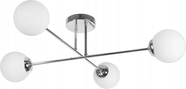 Mennyezeti lámpa króm-fehér E27 4x60W Leia 4P AD-LD-6438GGE27S Orno