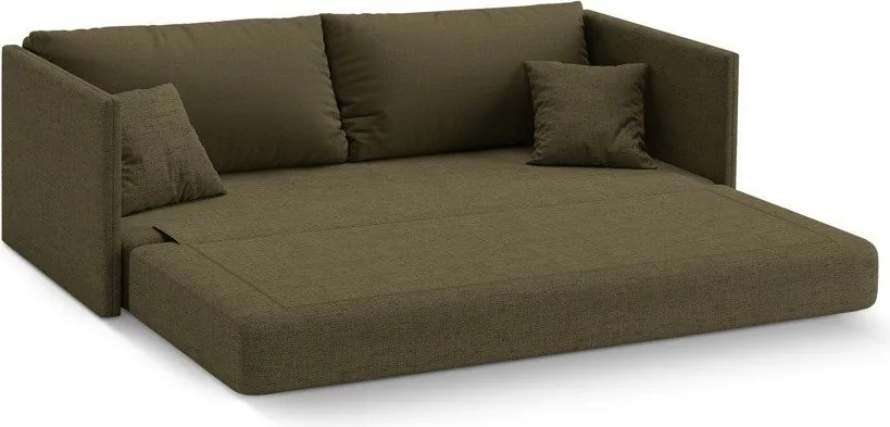 Zöld zsenília kinyitható kanapé 209 cm Shannon – Cosmopolitan Design