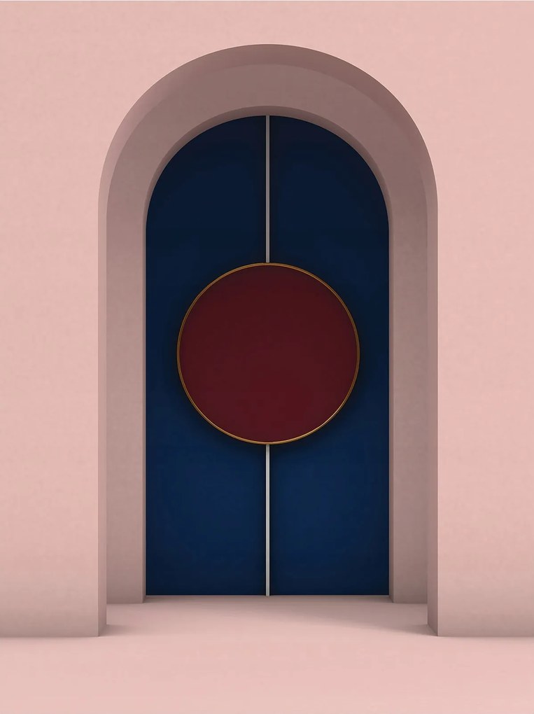 Fotótapéta Ív Geometria Rózsa vinil Absztrakt 184x254 +ragasztó