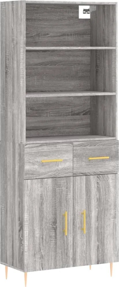 vidaXL szürke sonoma szerelt fa magasszekrény 69,5 x 34 x 180 cm
