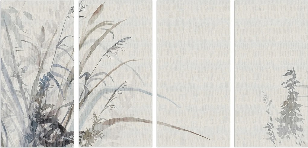 Fali dekoráció a nappaliba Nagy vászonkép Pasztell füvek 60x120