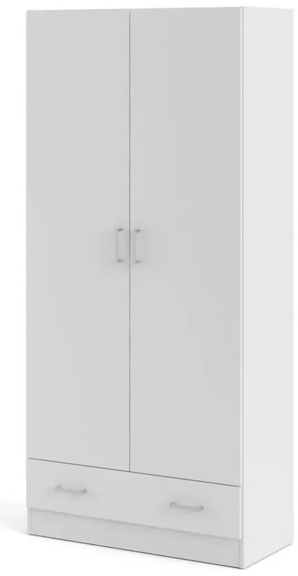 Fehér ruhásszekrény 79x170 cm Space – Tvilum