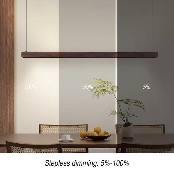 Immax NEO 07300L-LED Dimmelhető függeszték MADEIRA 26W/230V Wi-Fi Tuya 122 cm dió