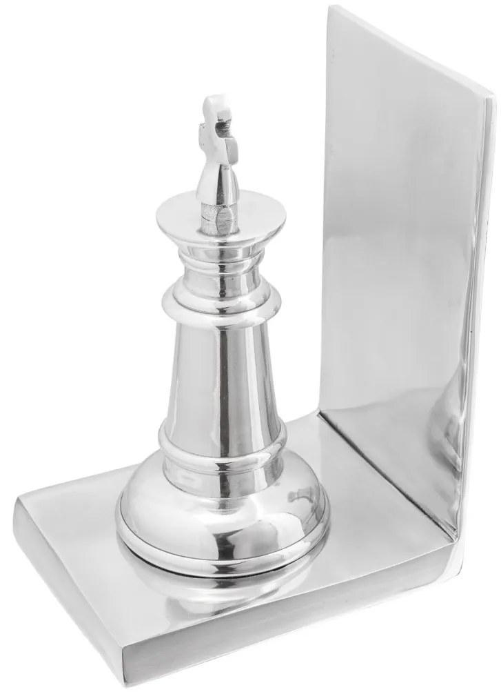 Könyvtámaszok 2 db Ezüst 11x12x19,5 cm Alumínium Sakk