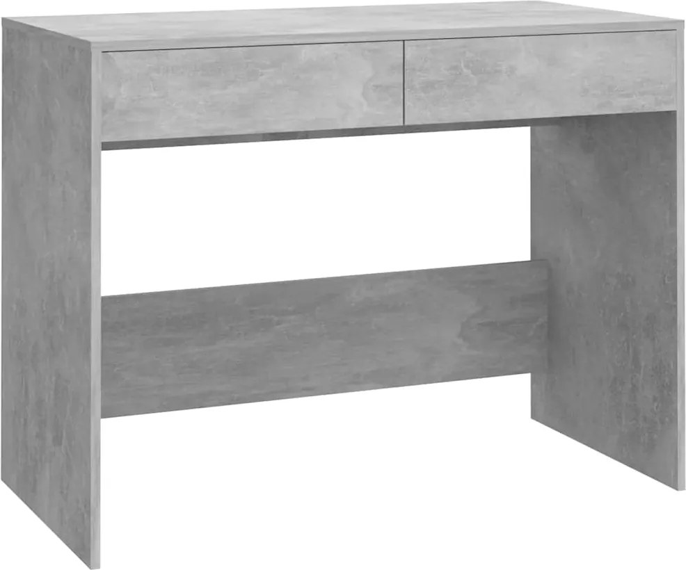 vidaXL betonszürke szerelt fa íróasztal 101x50x76,5 cm