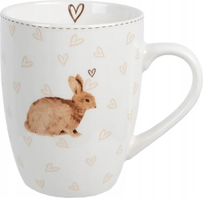 Porcelán bögre nyuszival és szívecskékkel Bunnies in Love 350 ml