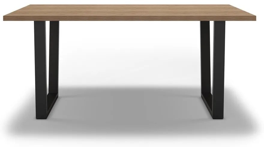 Étkezőasztal tölgyfa dekoros asztallappal 100x180 cm Francesca – Marckeric