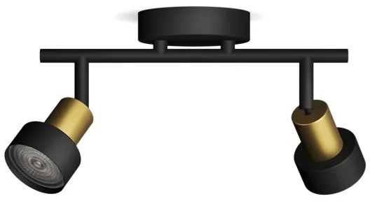 Philips - Spotlámpa CONDUIT 2xGU10/5W/230V fekete/réz