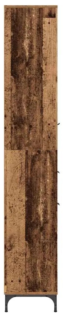 Fürdőszobai magas szekrény Régi fa 31.5 x 33 x 190 cm Faanyag