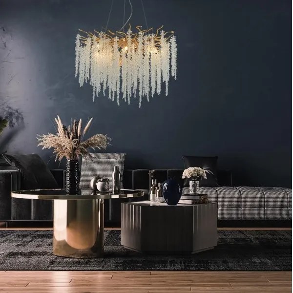 Kristály csillár zsinóron 13xG9/40W/230V arany