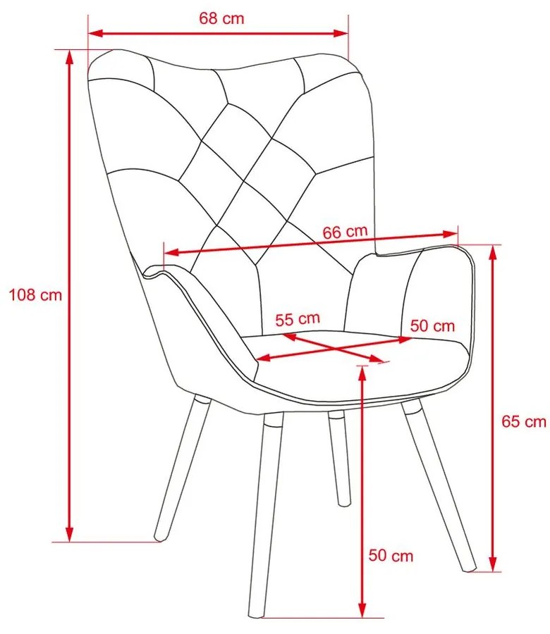 FRODO patchwork Stílusos relaxációs fotel - piros/szürke