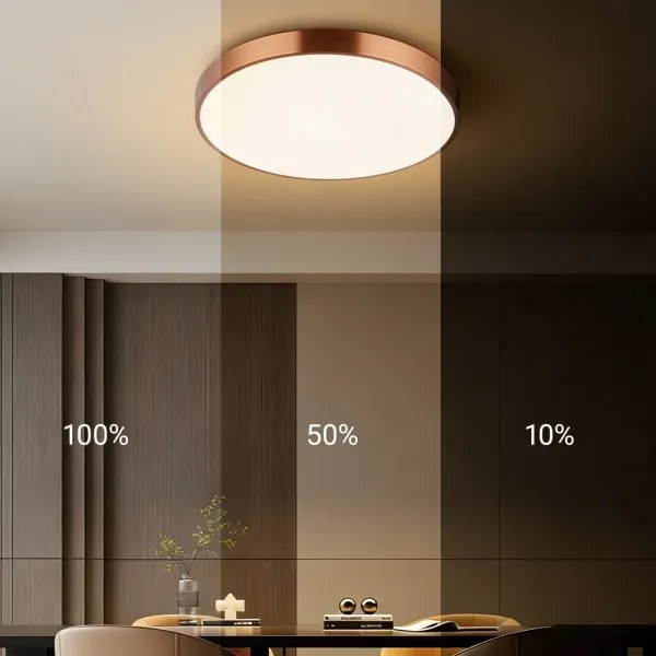 Immax NEO 07321L-LED dimmelhető mennyezeti lámpa NEO LITE SEMPLICI 36 W/230 V Ø 40 cm, rézszínű + távirányító