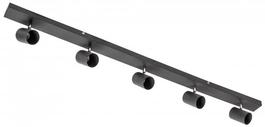 Lámpa Mennyezeti lámpatest VENETO, IP20, max. 20W, 5 x GU10, kör, fekete