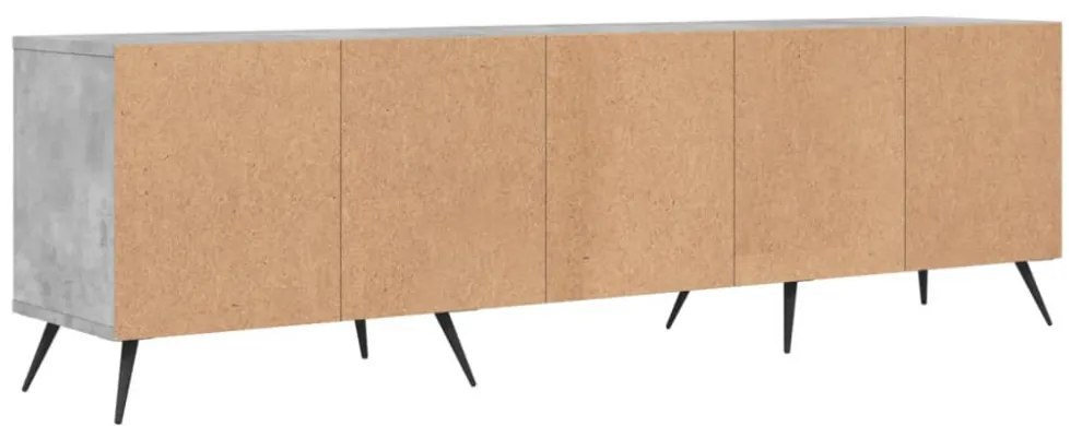 betonszürke szerelt fa TV-szekrény 150x30x44,5 cm
