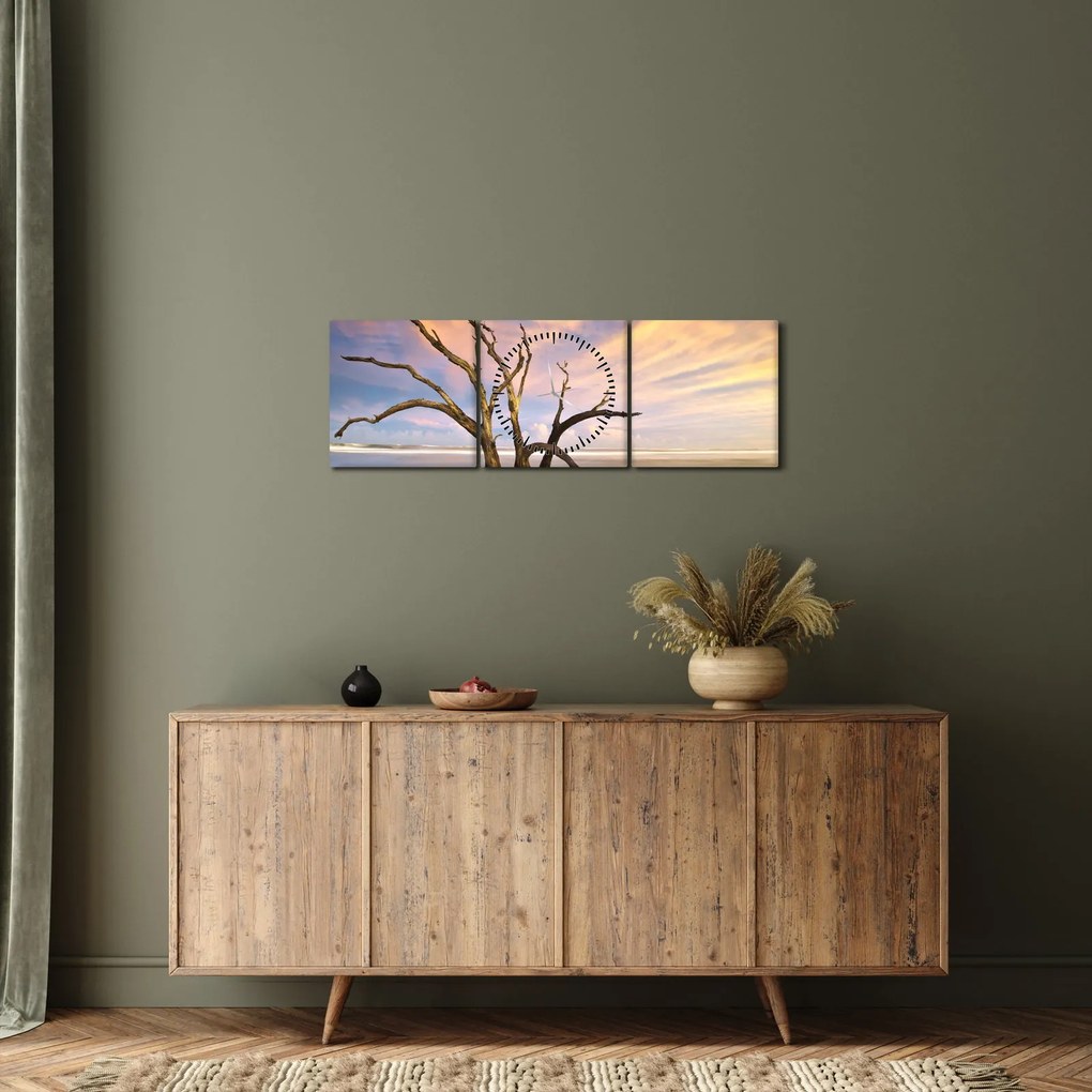 Egy fa képe az óceánban (órával) (90x30 cm)