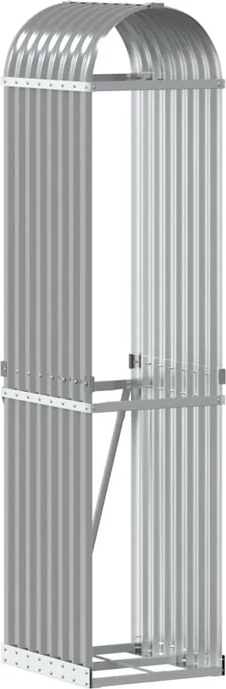 vidaXL világosszürke horganyzott acél rönktartó 40 x 45 x 170 cm