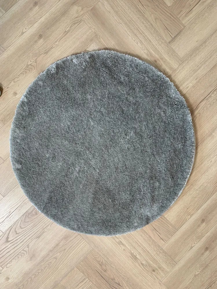 Vajpuha kerek shaggy sebano Szürke (Grey) 67x67