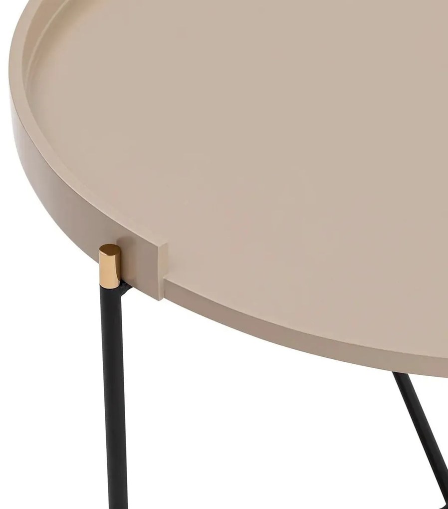 Összecsukható asztal Mandy Beige, 2 db