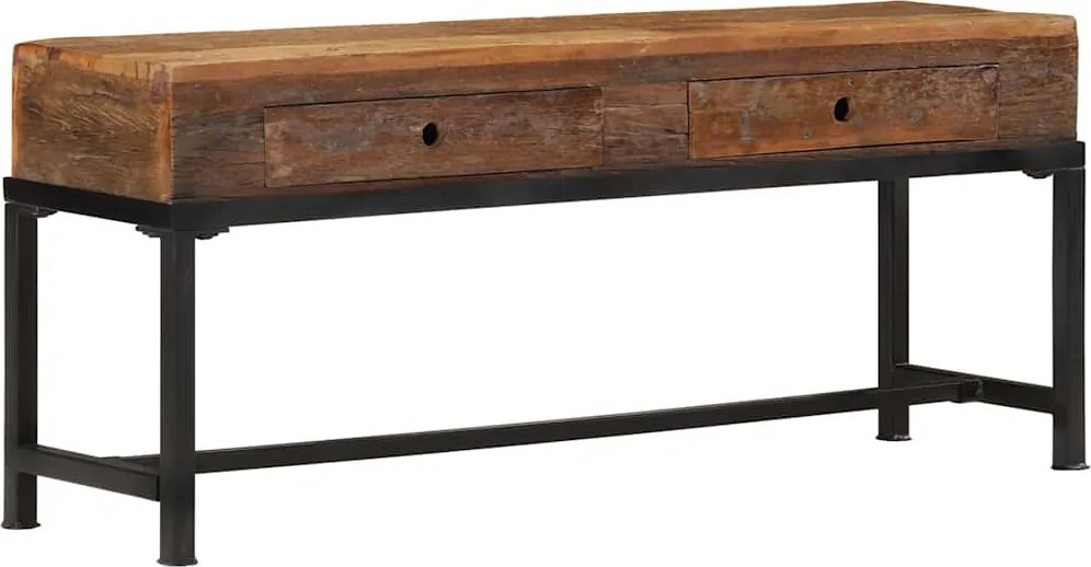vidaXL tömör újrahasznosított fa TV-szekrény 110 x 30 x 46 cm