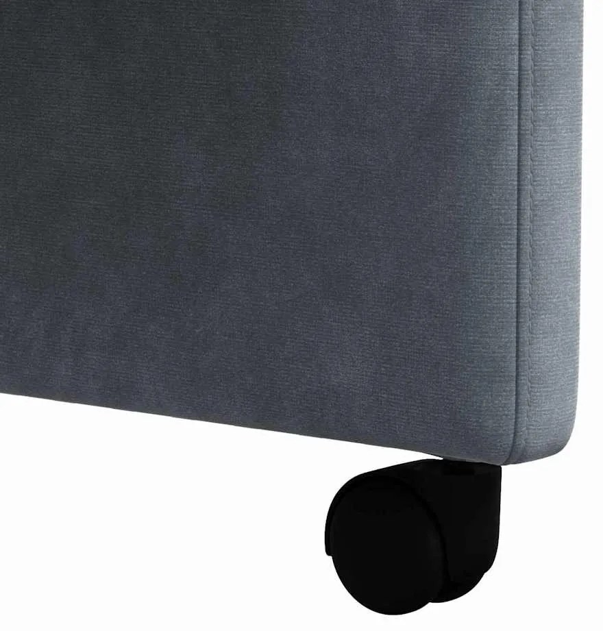 Kerekes Étkező Székek 2 pcs Sötétszürke 58 x 65 x 98 cm Bársony