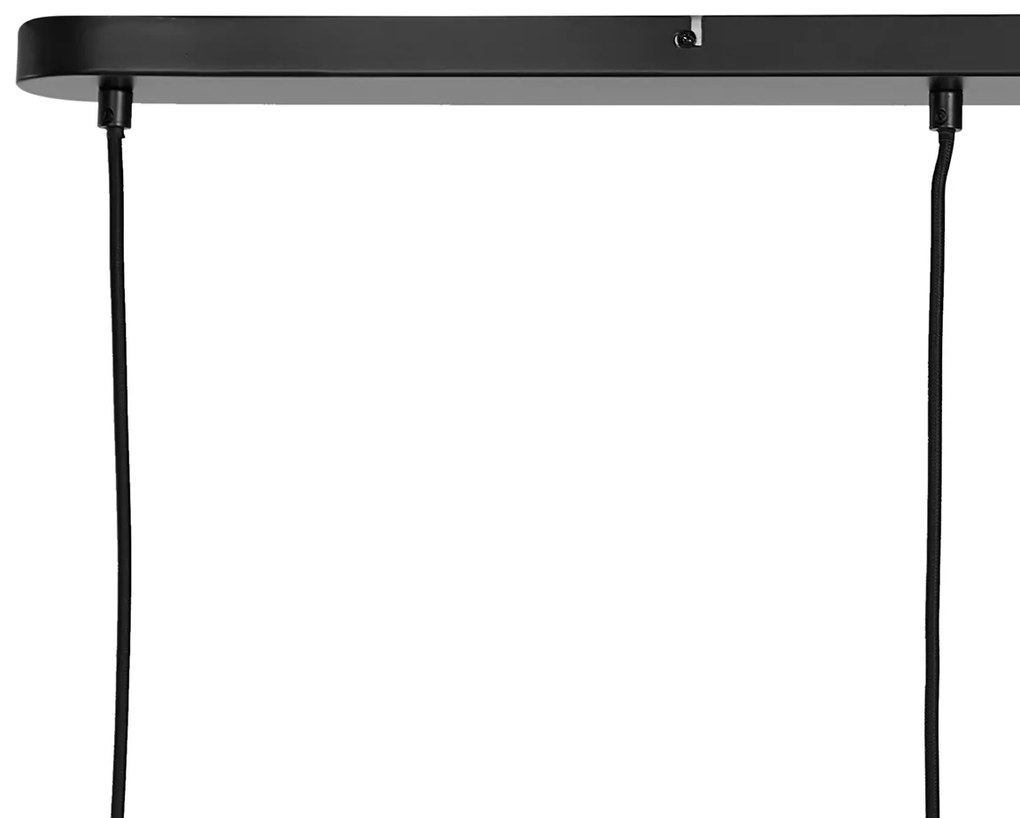 Art Deco függőlámpa fekete füstüveggel, négyszögletes, 4-es - Bao