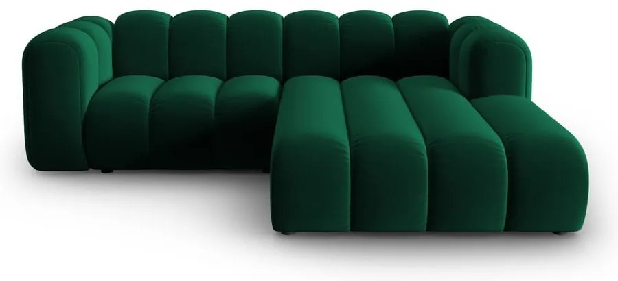 Sötétzöld sarokkanapé (jobb oldali) Lupine – Micadoni Home